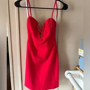 Lulus Tempting Hottie Red Mini Bodycon Dress NWOT